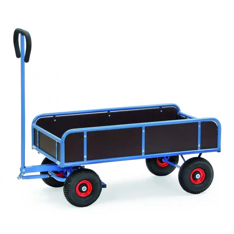 Acheter Direct Char à bras léger 2 essieux 4 ridelles 400 kg – 4122V – FETRA Char à bras léger 2 essieux 4 ridelles 400 kg