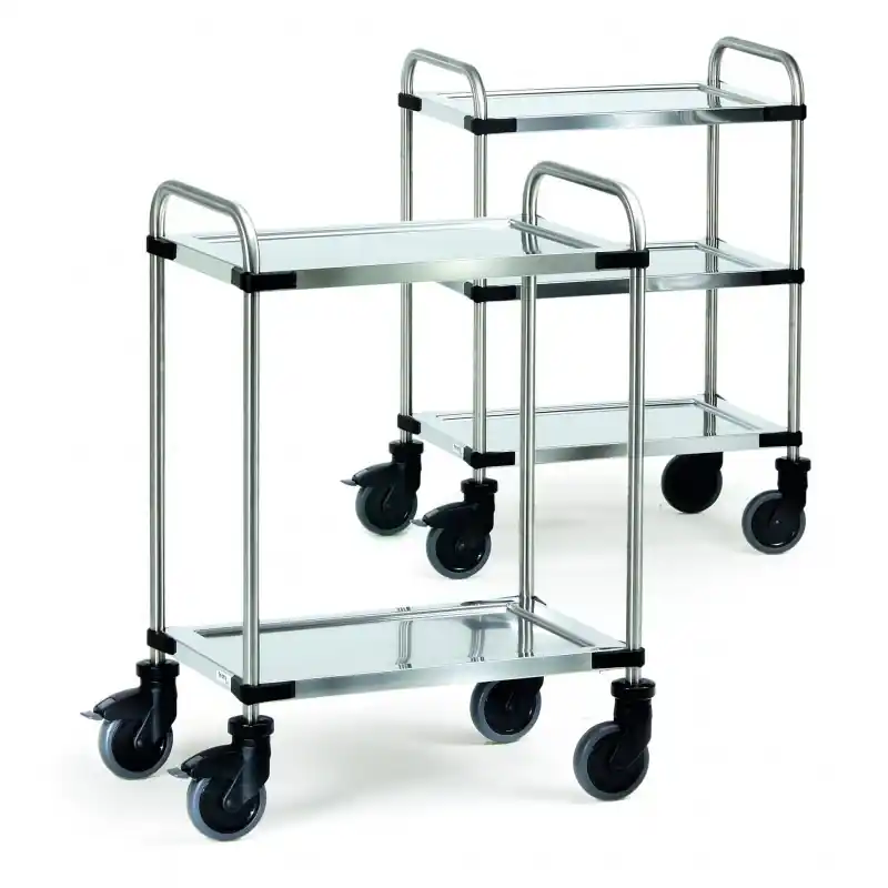 Top Vente Chariot inox 3 plateaux – 5038 – FETRA Chariot inox 3 plateaux