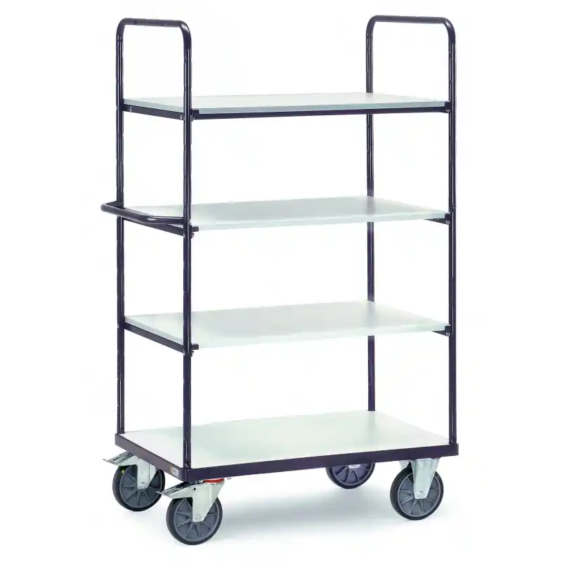 Chariot haut ESD, 4 plateaux et 2 ridelles – 9302 – FETRA Chariot haut ESD. 4 plateaux et 2 ridelles Meilleure Vente
